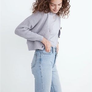 MADEWELL Greywood Crop Cardigan Sweater 💫